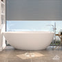 CASAINC 67" Solid Surface Freestanding Bathtub,Egg Shell Shaped Stone Resin Freestanding Tubs with Overflow and  Drain, Matte Black, Matte Grey, Matte White