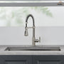 Pull-Down Sprayer Single Handle Kitchen Faucet 360° Swivel, Three Functions for Effortless Cooking and Cleaning