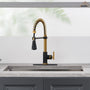 Pull-Down Sprayer Single Handle Kitchen Faucet 360° Swivel, Three Functions for Effortless Cooking and Cleaning