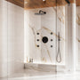 12" Round Rainfall Shower System with 6 Adjustable Body Jets