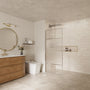 34"x74" Glass Shower Spliced Screen Panel with 304 Stainless Steel Hardware
