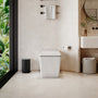 Black & White Smart Built-in Tank Bidet Toilet with Foot-Touch Lid Opening