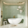 59/63/67/71" Matte White Egg Shell Stone Resin Freestanding Tub with Overflow and Drain - Egg Harbor