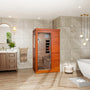 1-Person Indoor Infrared Sauna Room with Bluetooth & LED Light