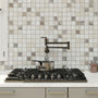 360° Dual-Handle Brass Pot Filler Faucet for Kitchen Wall-Mount Installation