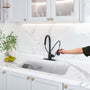 3-Function Spray Head Kitchen Sink Faucet with Pull Down Sprayer