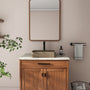 19in Bathroom Concrete Rectangular Vessel Sink with Drainer in Black Earth / Blue Ashes / Taupe Clay