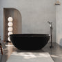 65" Solid Surface Freestanding Bathtub in (Matte Black& Grey)