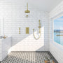 8" Dual Shower Head System with Slide Bar & Hand Shower & 4 Body Jets 