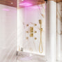 Thermostatic 4-Function LED Luxury Shower System with 12" Rainfall Showerhead