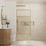 34"x74" Glass Shower Spliced Screen Panel with 304 Stainless Steel Hardware