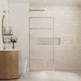 34"x74" Glass Shower Spliced Screen Panel with 304 Stainless Steel Hardware