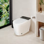 Smart Elongated Toilet with Built-in Heated Bidet Seat & Side Button