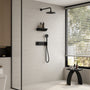 10-inch 3-Function Thermostatic Shower System with Neck Massage Jet