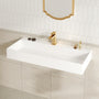30"/42" Solid Surface Sink Wall Mount Stone Resin Bathroom Sink