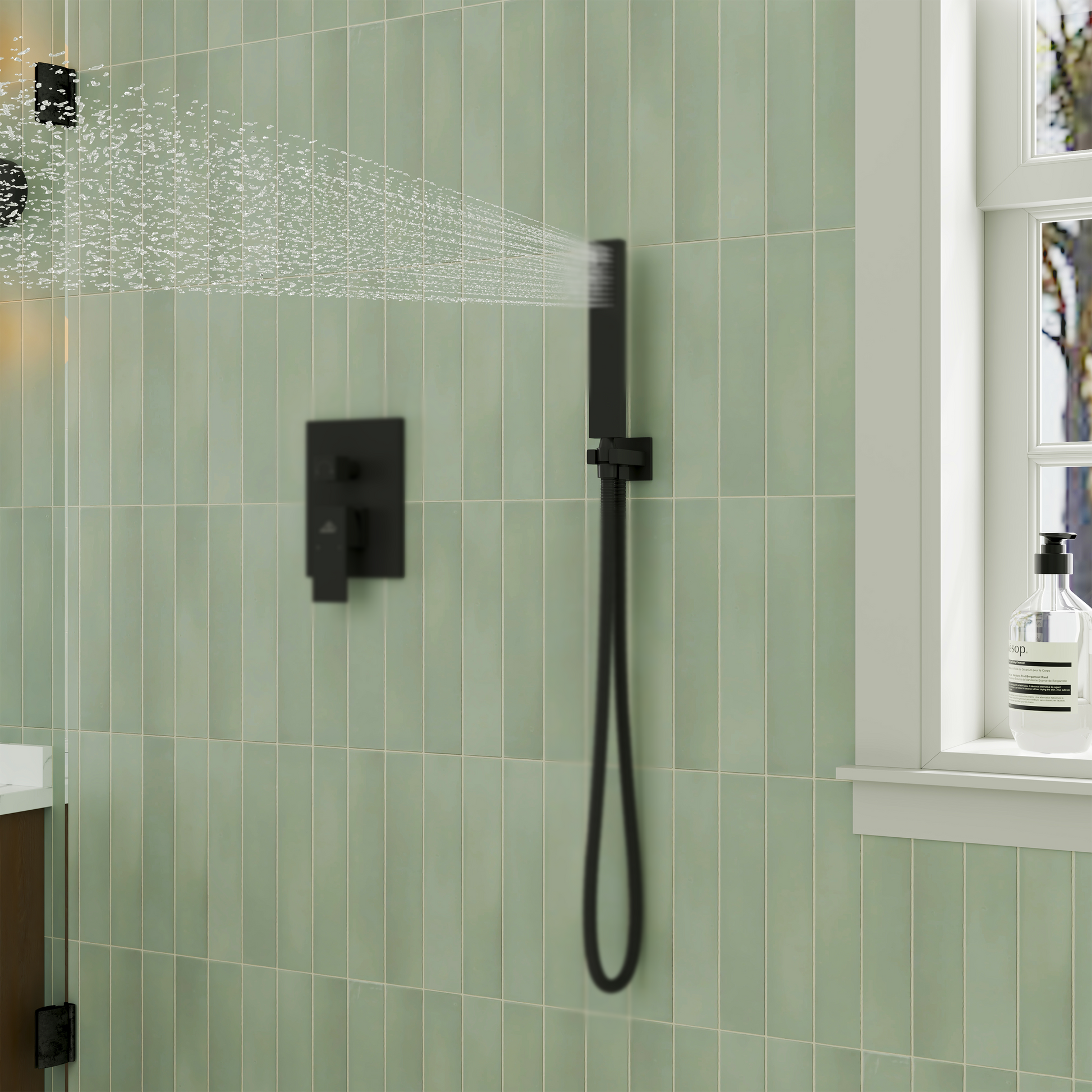 Brass Handheld Shower Holder Fixed Wall Mount Bracket