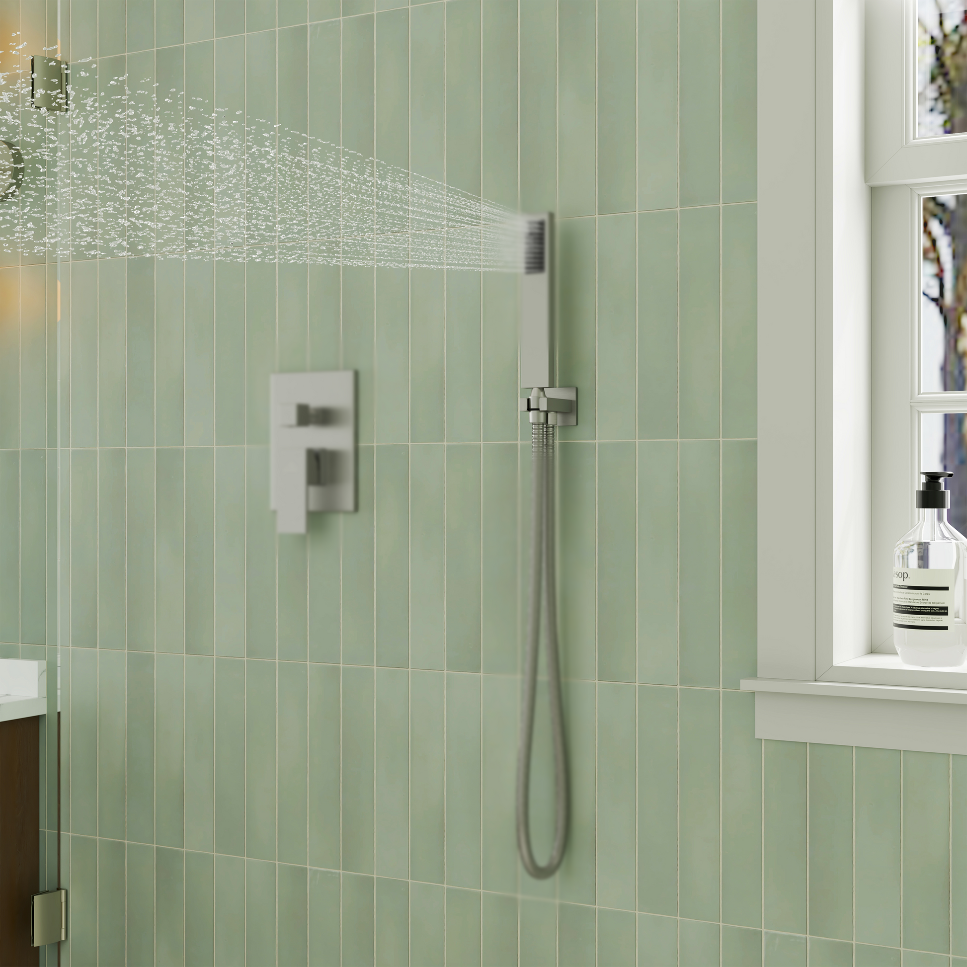 Brass Handheld Shower Holder Fixed Wall Mount Bracket