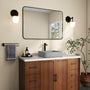 15in Bathroom Concrete Square Vessel Sink with Drainer in Mottled Bluish Grey / Cold Concrete Grey / Taupe Clay
