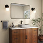 15in Bathroom Concrete Square Vessel Sink with Drainer in Mottled Bluish Grey / Cold Concrete Grey / Taupe Clay