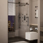 48"x76" Frameless Shower Door with Cushioned Single Slide Shower Enclosure in Brushed Nickel/Chrome/Matte Black/Brushed Gold