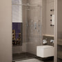 48"x76" Frameless Shower Door with Cushioned Single Slide Shower Enclosure in Brushed Nickel/Chrome/Matte Black/Brushed Gold