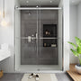 60"x76" Frameless Double Sliding Shower Door in Chrome/Brushed Nickel/Matte Black