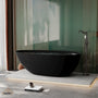 67" Solid Surface Freestanding Bathtub(Matte Grey& Matte Black)