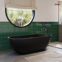 59"/69"Solid Surface Freestanding Bathtub in (Matte Black& Grey)