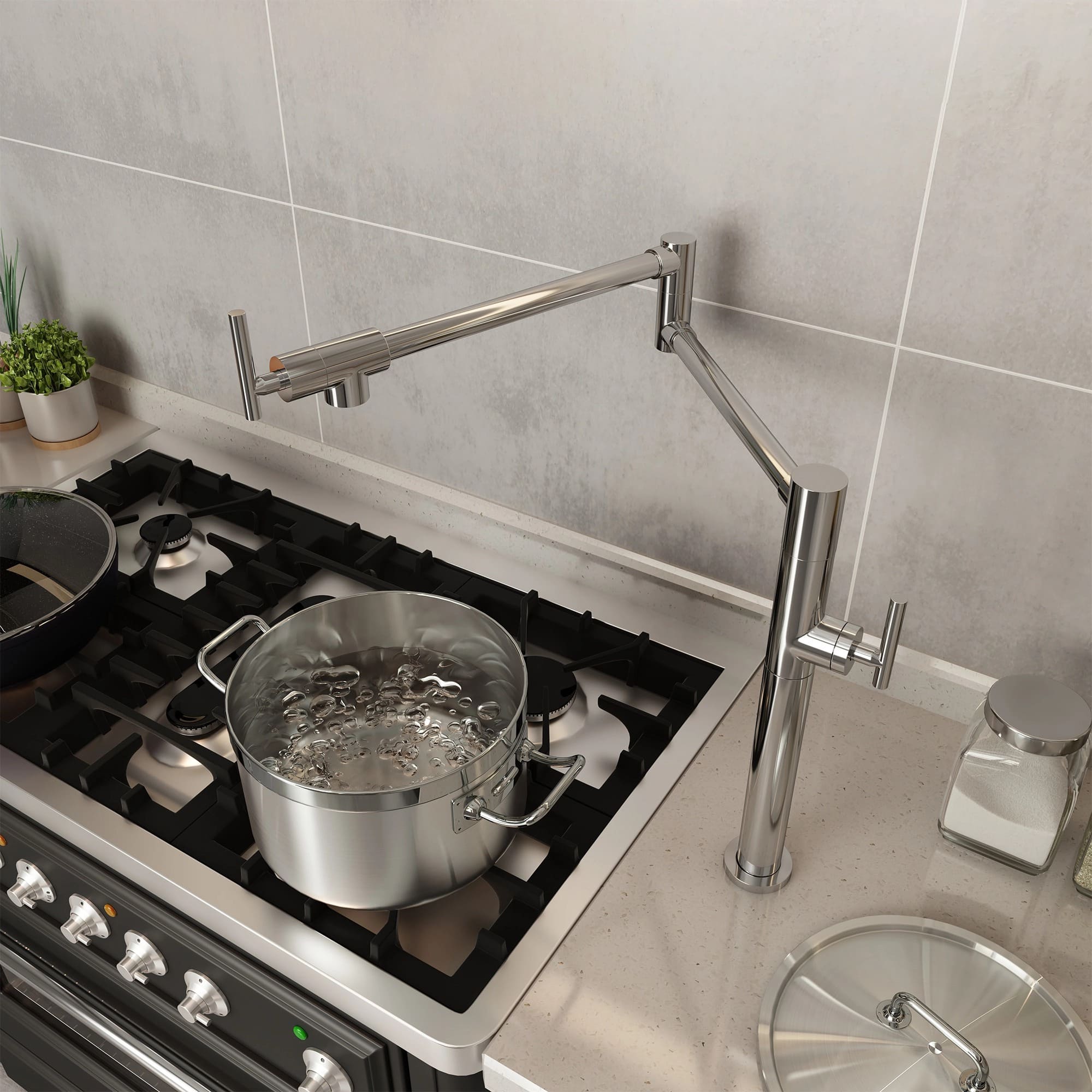 Foldable Kitchen Faucet with 360° Swivel Spout & Space-Saving Modern Design