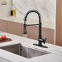  Pull-Down Sprayer Kitchen Faucet with 360° Swivel, Three Functions for Effortless Cooking and Cleaning