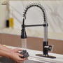  Pull-Down Sprayer Kitchen Faucet with 360° Swivel, Three Functions for Effortless Cooking and Cleaning