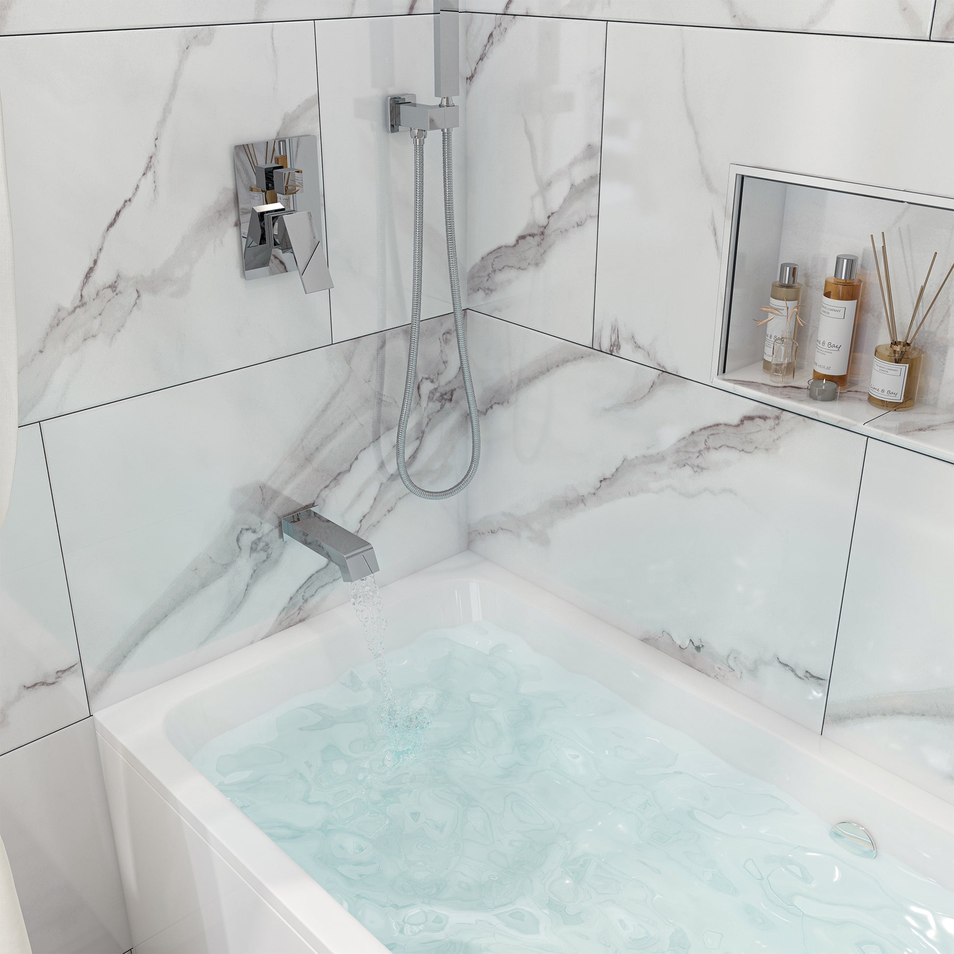 10" Three Function Pressure Balance Shower System with Valve Included
