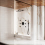 12" Round Rainfall Shower System with 6 Adjustable Body Jets