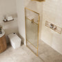 34"x74" Glass Shower Spliced Screen Panel with 304 Stainless Steel Hardware