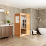 1-Person Indoor Infrared Sauna Room with Bluetooth & LED Light