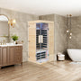 1-Person Home Infrared Sauna with Quick Assembly and Bluetooth Audio & LED Lights