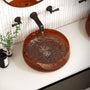 17.7" Round Transparent Resin Bathroom Vessel Sink with Drainer
