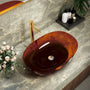 22" Oval Transparent Countertop Resin Bathroom Vessel Sink