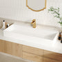30"/42" Solid Surface Sink Wall Mount Stone Resin Bathroom Sink