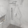 10" Square Brass Shower System with Handheld Shower and Pressure Balance Valve