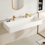 48" Wall Mounted Solid Surface Sink with 2 Faucet Holes