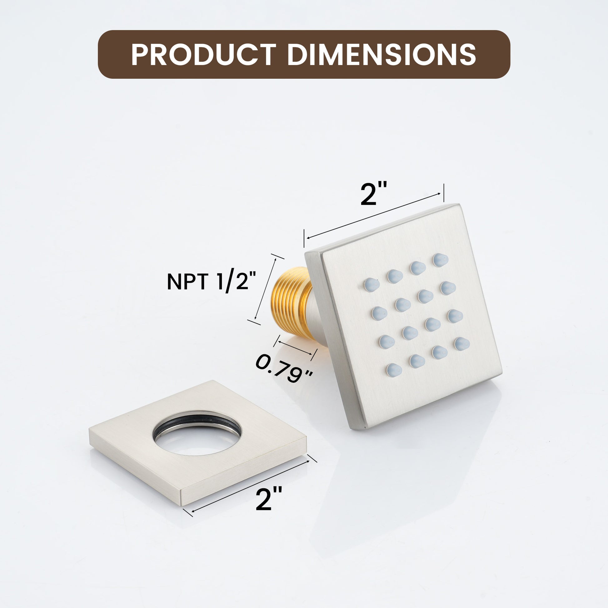 2-inch Stainless Steel Body Jet Adjustable Side Body Spray