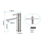 Single Handle Sink Vanity Bathroom Faucet in Brushed Nickel-CASAINC