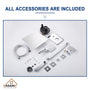 CASAINC 10 inch Square Wall-mounted rain shower faucet with pressure balanced valve