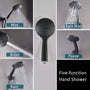 Casainc 3.2 GPM Wall Mounted 10-In Shower System with 5-Spray Patterns (Matte Black)-CASAINC