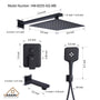 CASAINC 10 inch Square Wall-mounted rain shower faucet with pressure balanced valve