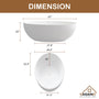 CASAINC 67 Inch Artificial Stone Resin Composite Flatbottom Walk in Bathtub in White 