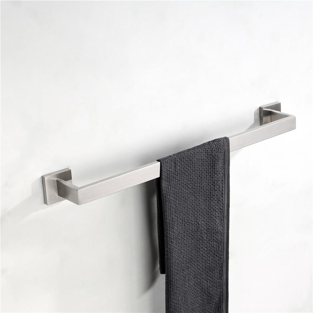 Casainc 4-Piece Bath Accessory Set with Wall Mounted Bar Set in Brushed Nickel-CASAINC
