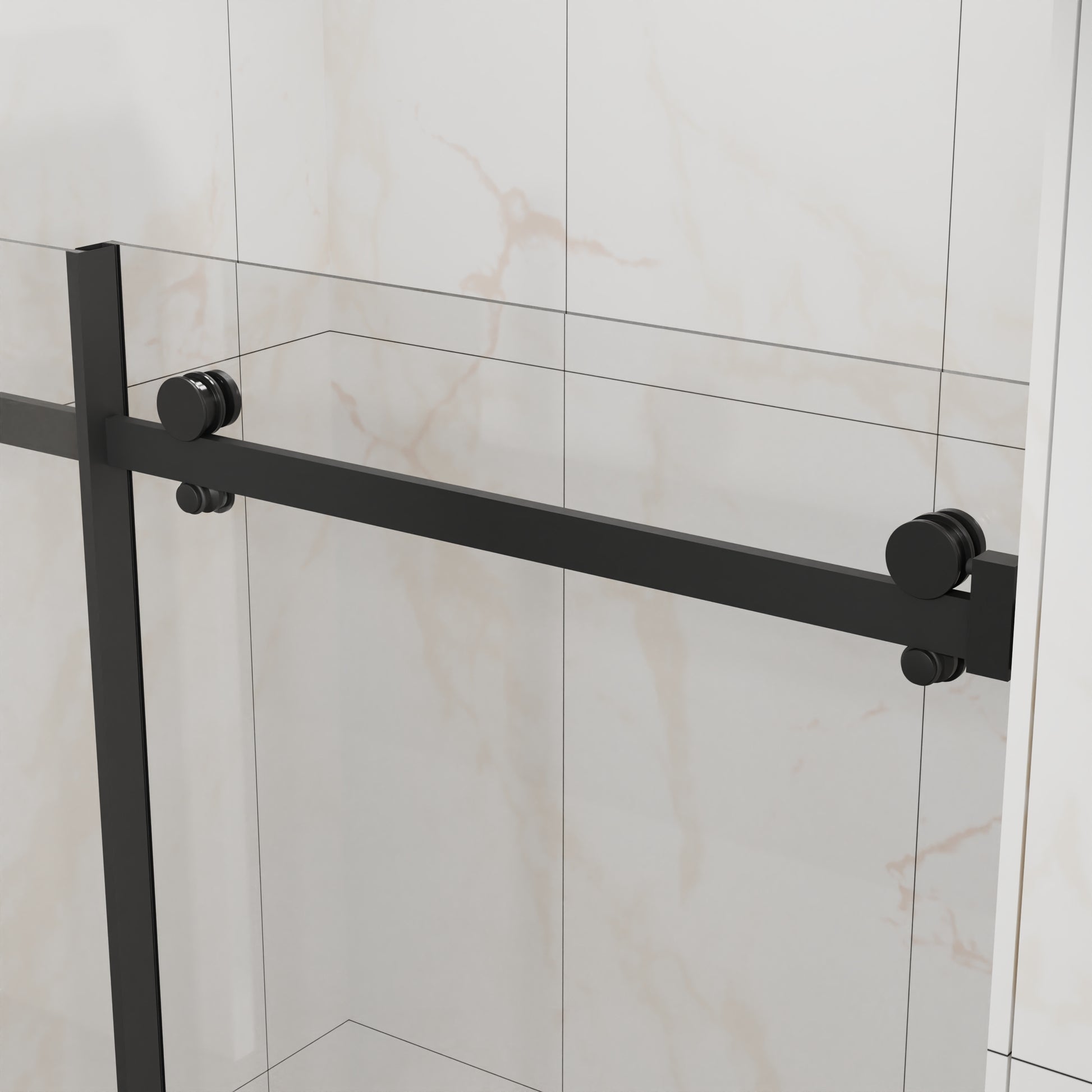 60"x 58" Bathtub Door, Frameless Tub Sliding Shower Door