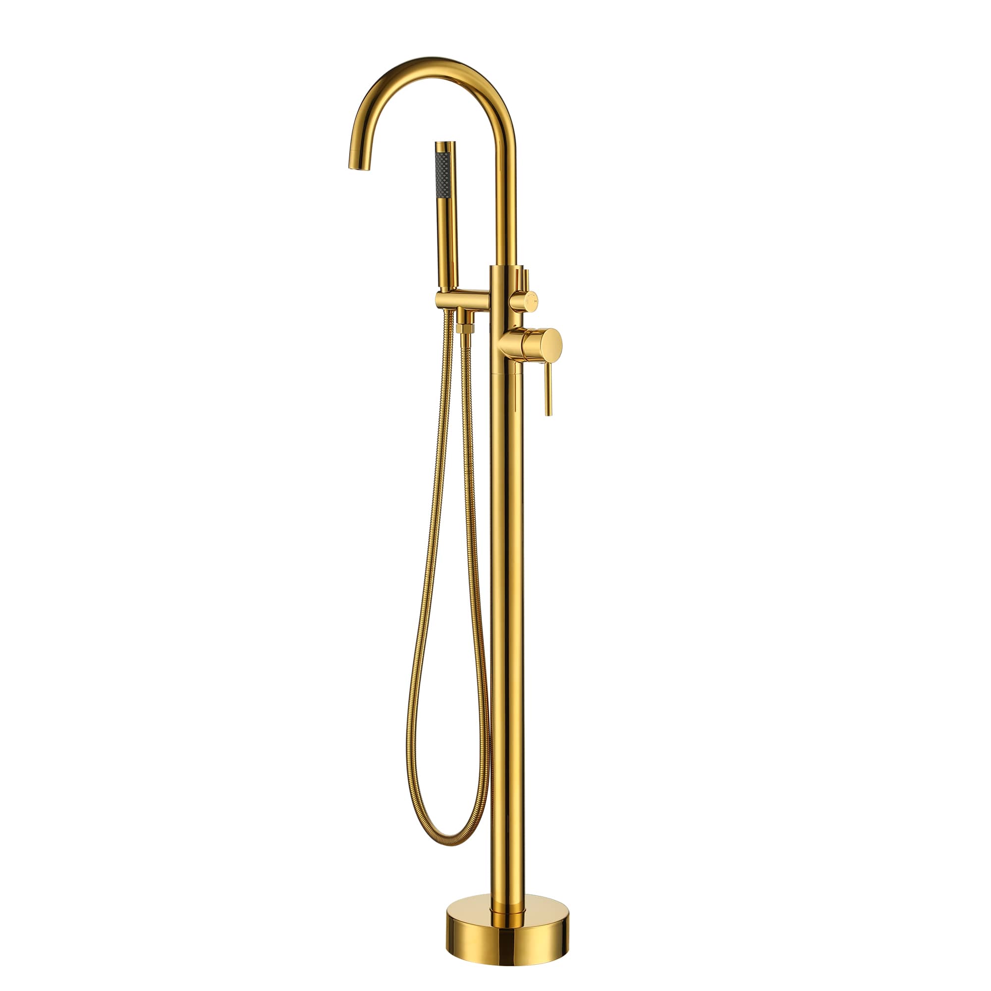 Freestanding Single-Handle Bathtub Faucet with Hand Shower